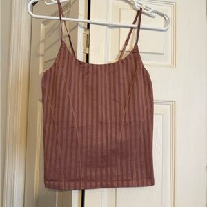 Victoria's Secret Ribbed Mauve Striped Camisole